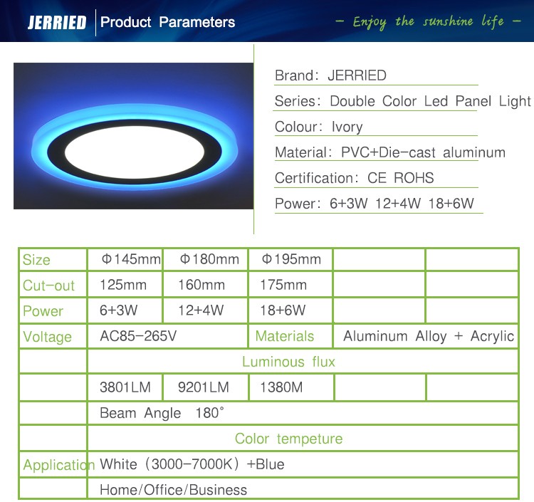ダブルカラー!高品質ledパネルランプce rohs認証、3ワット6ワット9ワット12ワット18ワットラウンドledパネル工場価格仕入れ・メーカー・工場