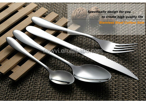 western cute stainless steel corn starch flatware for kitchen