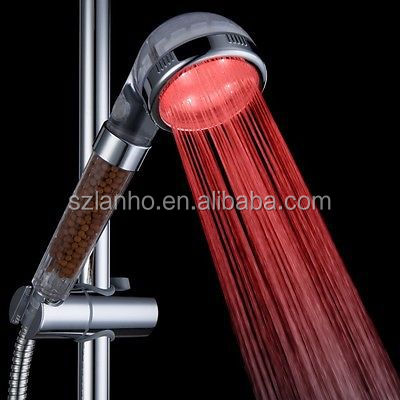 新しいled温度2015探偵/センサ3ハンドヘルド色の変化の浴室のシャワーヘッド仕入れ・メーカー・工場