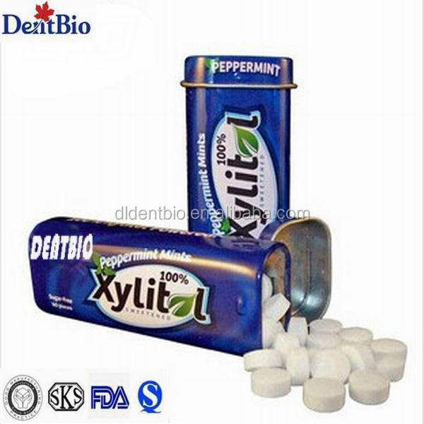 xylitol Cinnamon mints candy packaged in tin can in steel bottle,China