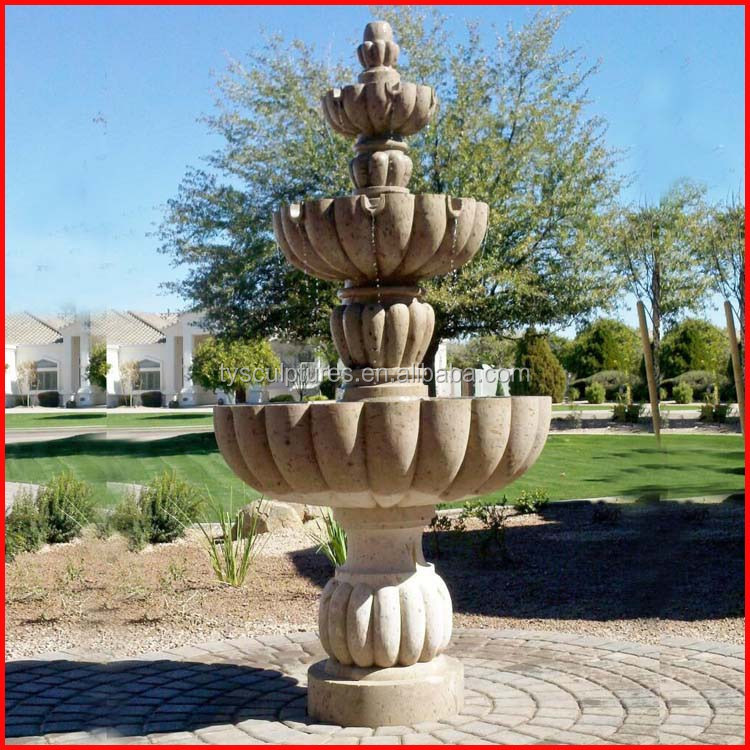 Battery Operated Outdoor Concrete Stone Round Stone Water Fountain Mold Indoor Marble Floor