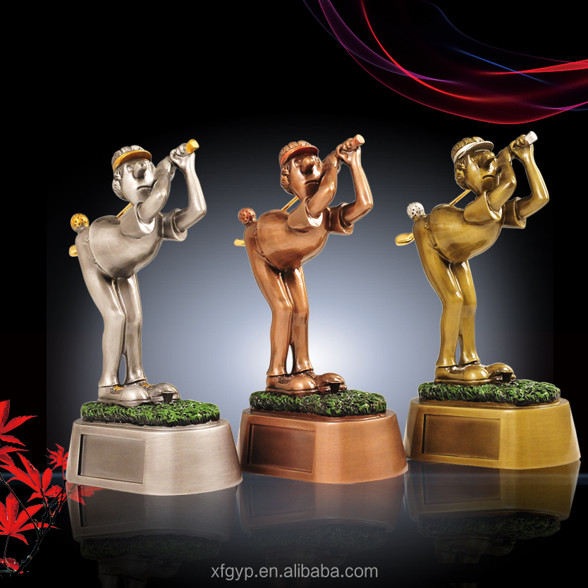 Resin Golfer Figurines,Funny Golf Statue Trophy Awards Buy Resin
