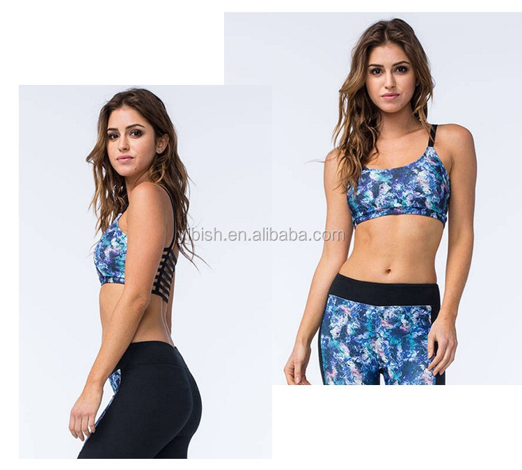 女性レーサーバックパッド入りフィットネススポーツブラジャーbralette # XJ0015仕入れ・メーカー・工場