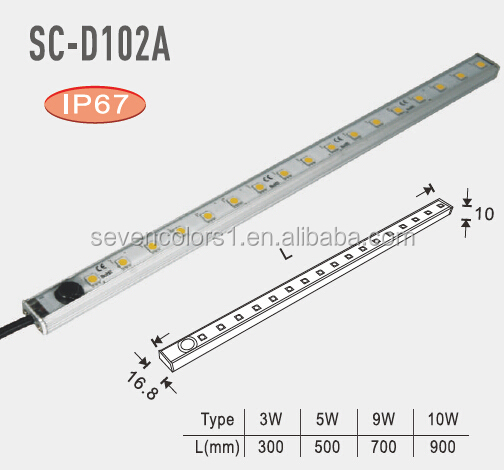 Ip67h10mmは堅いストリップのledライトバー防水は堅いストリップを導いたキャビネットライトの下に- 3w5w9w10wそれ上のスイッチ付き仕入れ・メーカー・工場