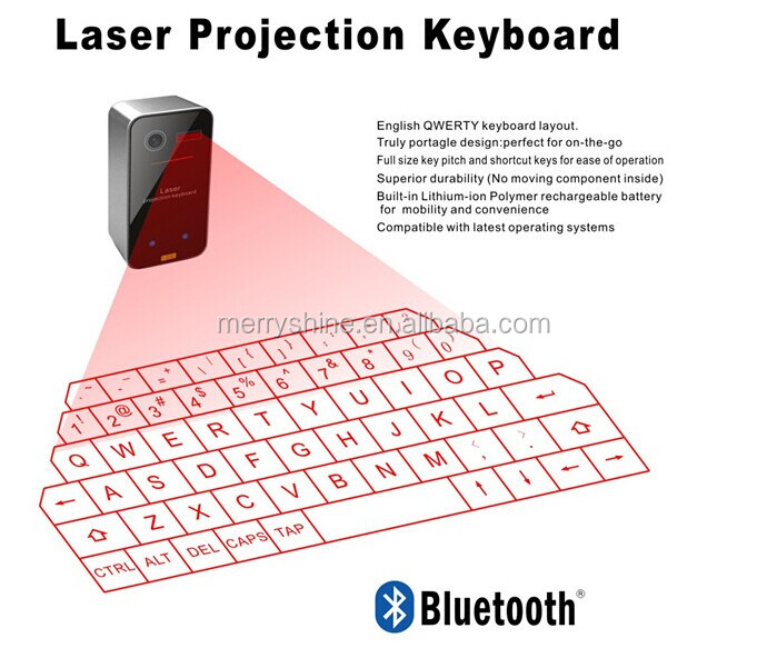 新しいデザインと2014年ミニサイズポータブルbluetoothワイヤレスキーボード投影されるレーザlpk01キーボード問屋・仕入れ・卸・卸売り