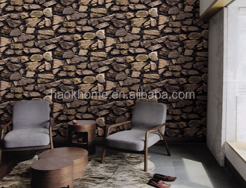 2022- 装飾的なヴィンテージビニール壁紙3d壁紙石天然石の壁紙問屋・仕入れ・卸・卸売り