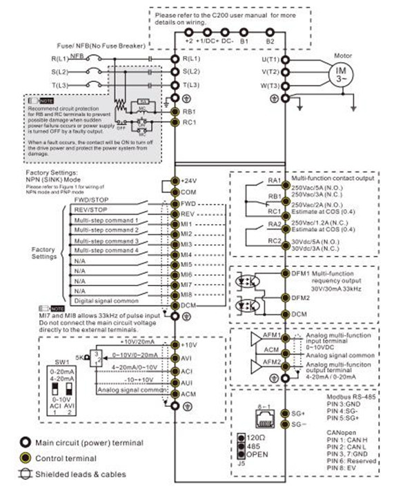 VFD007CB23A-20-wiring