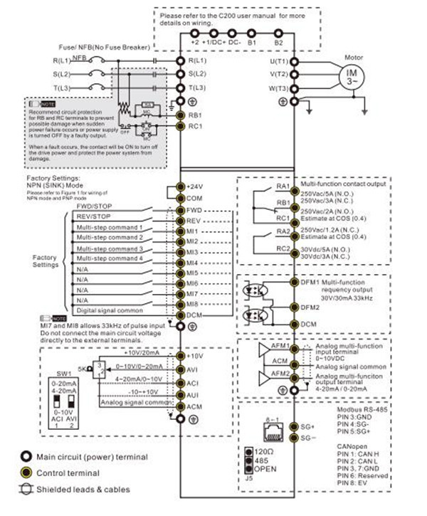 VFD007CB23A-20-wiring