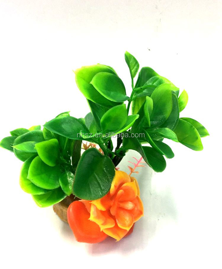 Aquarium Plastic Artificial Decorative Pepper Plants Ornament Deco