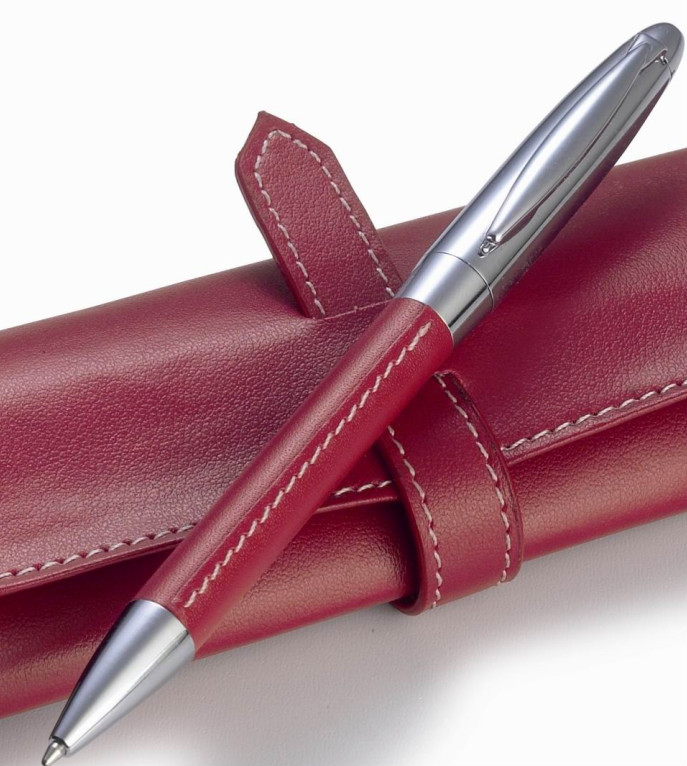 Hot Selling Metal Ballpoint Pens Pu Leather Marking Ballpoint Pens