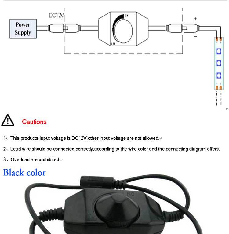 Led調光器dc12-24v1チャネルインラインled調光器仕入れ・メーカー・工場