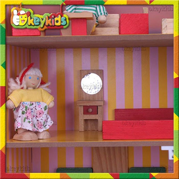 2016 venta al por mayor de madera casa de barbie de madera, casa