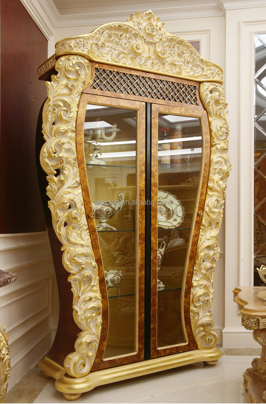 Stile rococò francese mobili soggiorno vetrina vino con porta tv ...