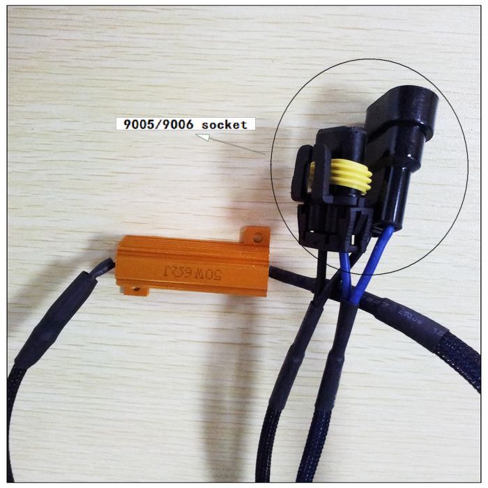 HID LED キャンセラー ハイフラ対策 50W6Ωメタルクラッド抵抗器50W6Ω防止抵抗器 輸入車[9005/9006/H1/880など]2個セット対応シングル防止抵抗器問屋・仕入れ・卸・卸売り