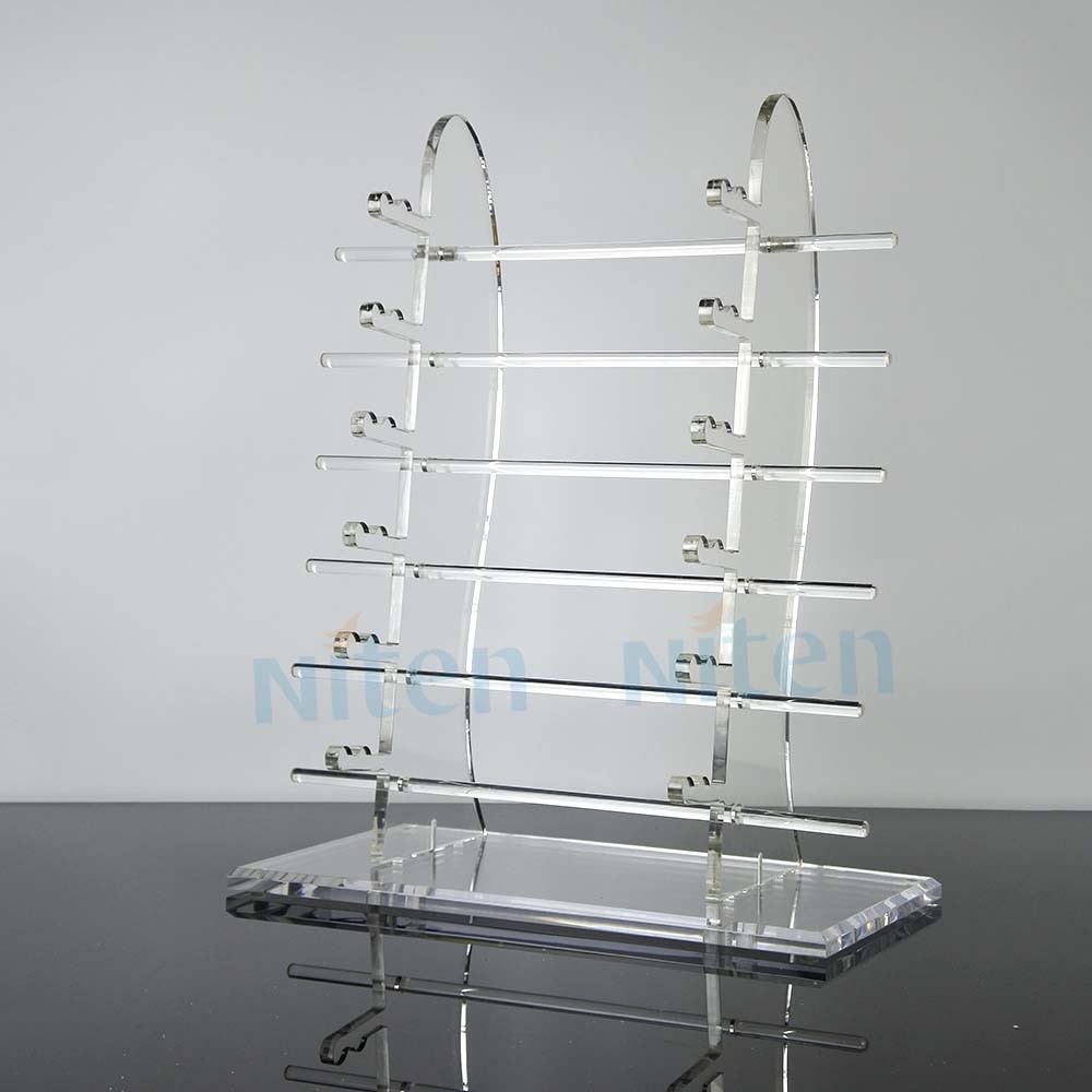 Custom Clear Acrylic Round Interlocking Graduated Shelves Assembled