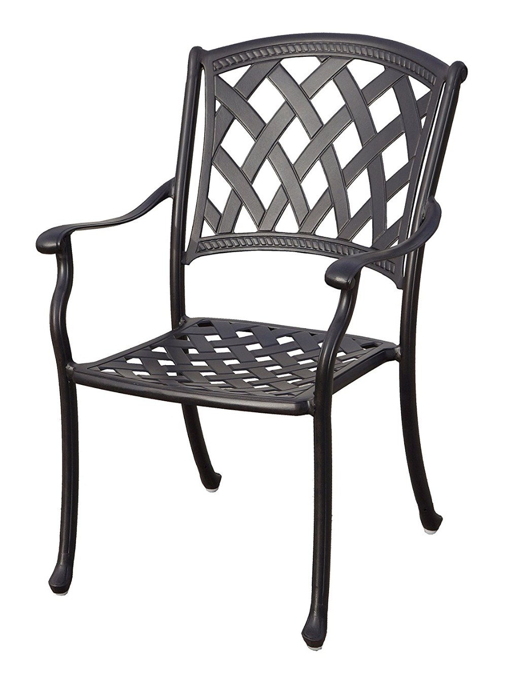 Outdoor Modern Black Cast Aluminum Patio Garden Dining Chairs - Buy