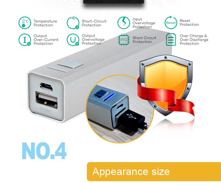 2600mAh Universal Portable Charger USB External Battery Power Pack