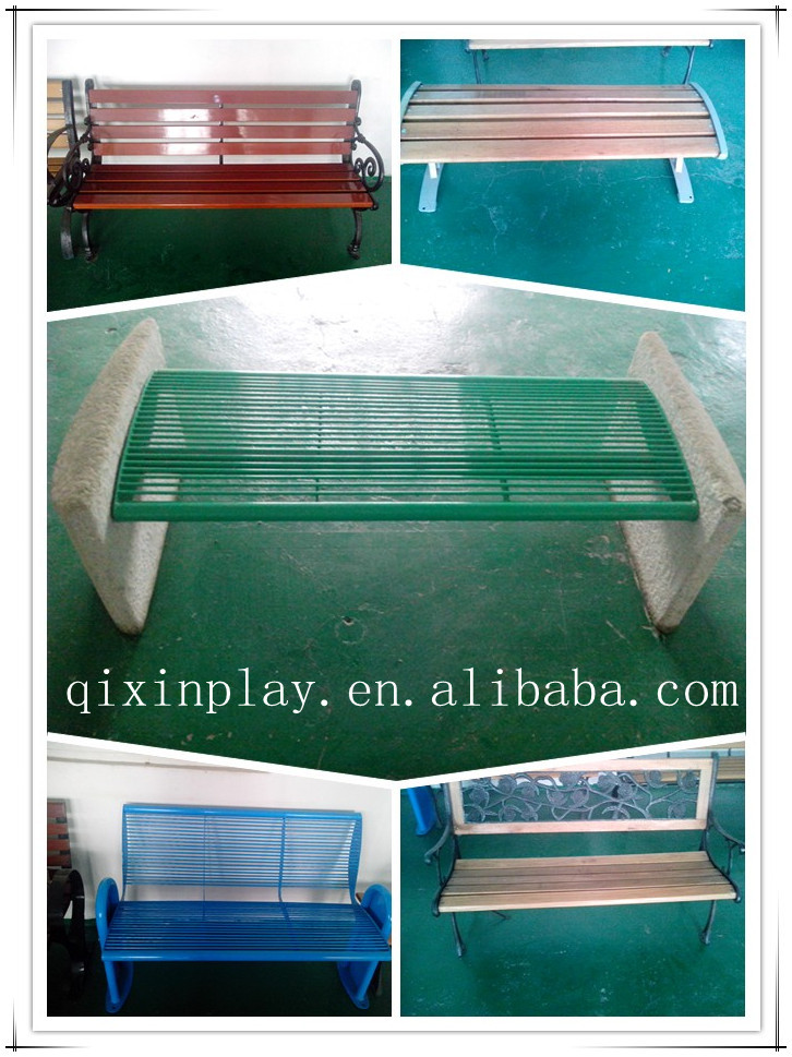 China Steel Bench Brackets Cheap Blue Cast Iron Park Benches