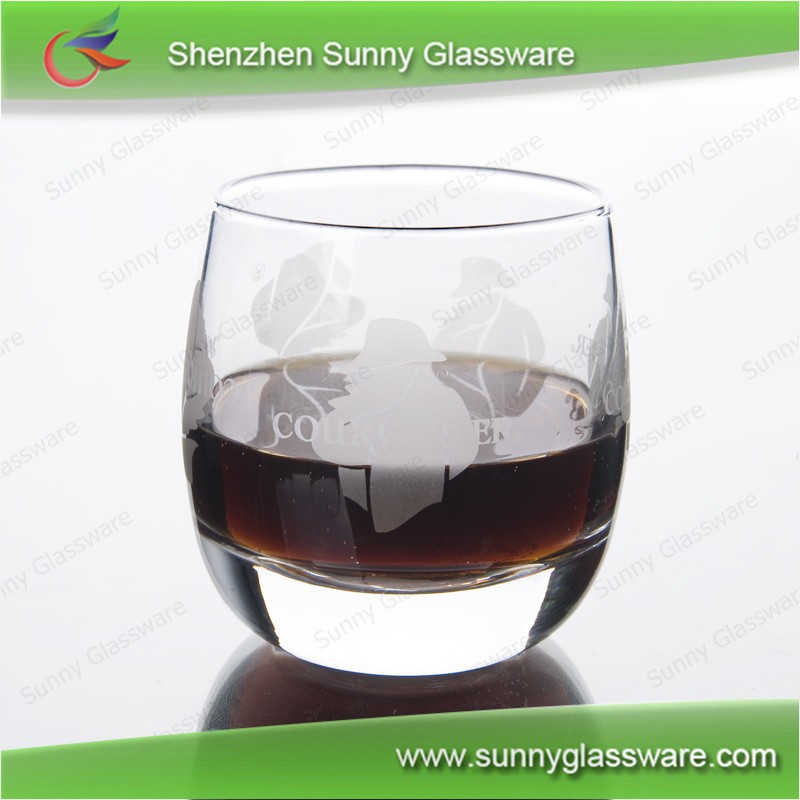 Hot sale crystal whiskey glass rocking whiskey glass