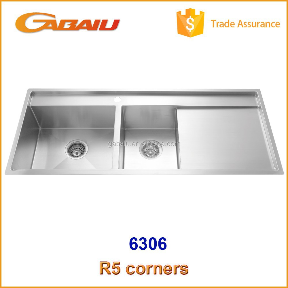 ... High End Quality Handmade Double Bowl SUS 304 Stainless Steel Kitchen