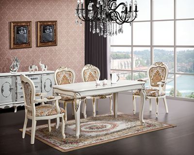 Francés juego de comedor, antiguo larga reposteria y sillas, juego ... Sillas de juego de comedor con brazo