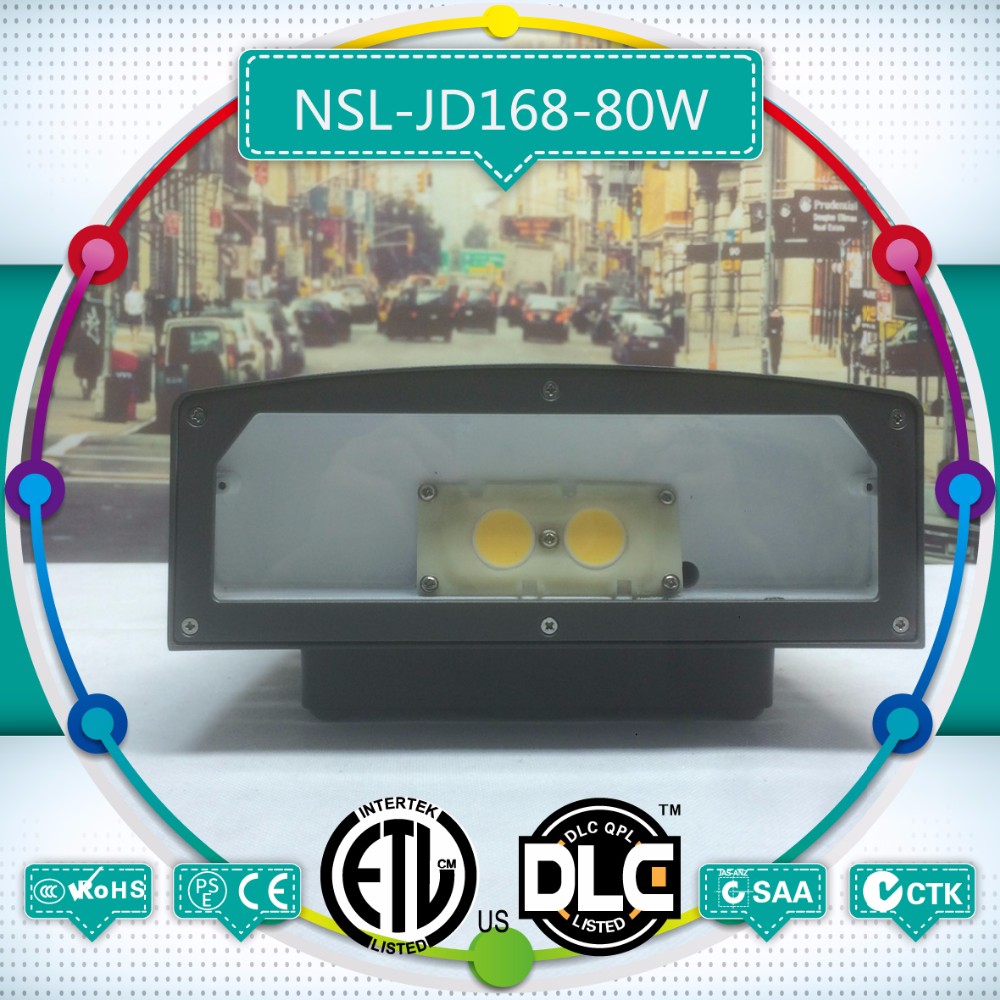 Sample free of charge120w led wall pack, high power dlc led wall pack light, 5 years warranty led wall pack ip65