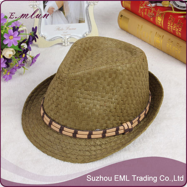 新しい夏のファッション太陽わら帽子ジョーカー紙熱い販売のジャズフェドーラ帽子工場仕入れ・メーカー・工場