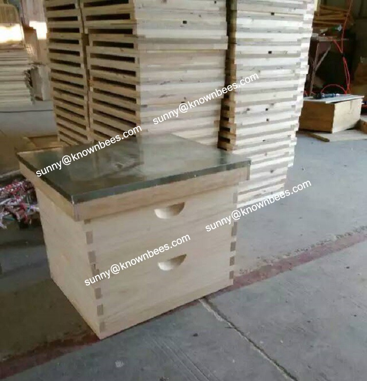 三層langstrothハイブモミ木製蜂の巣仕入れ・メーカー・工場