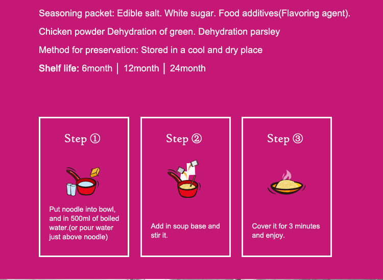Quick cooking instant noodle
