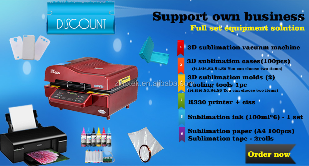 Pcハードケース昇華印刷機( 熱プレス機+プリンタ+インク+例)仕入れ・メーカー・工場