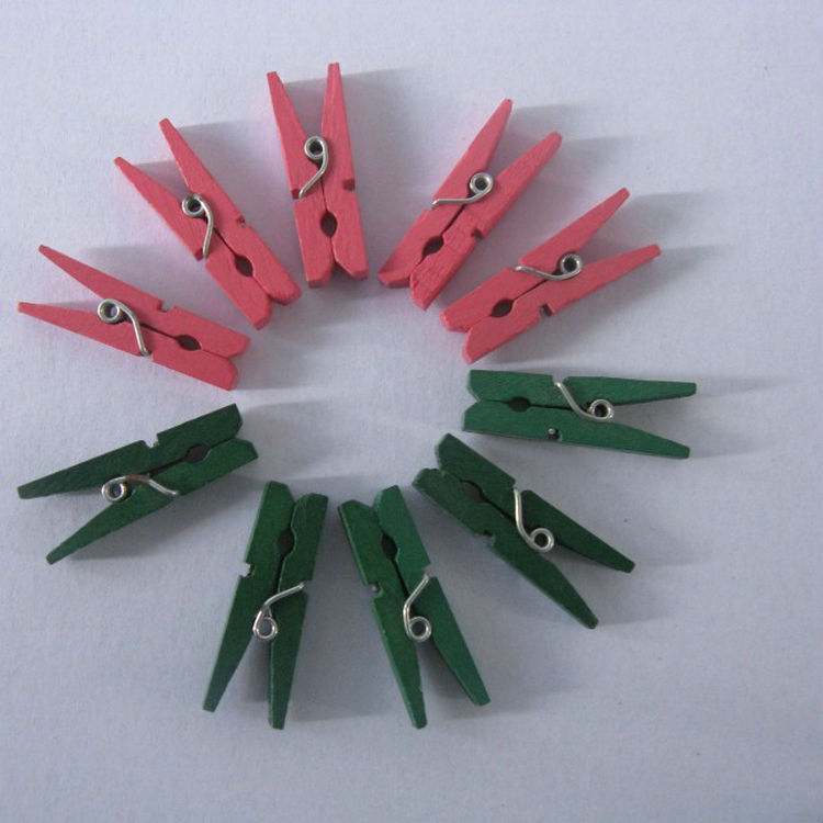colour wood clothes peg