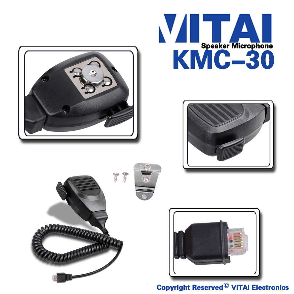 Vitai Kmc 30 High Performance Handheld Transceiver Speaker Microphone