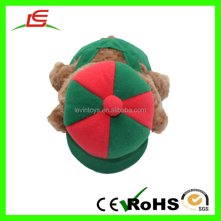 high quality gifts custom cuddly lovely green clothes monkey