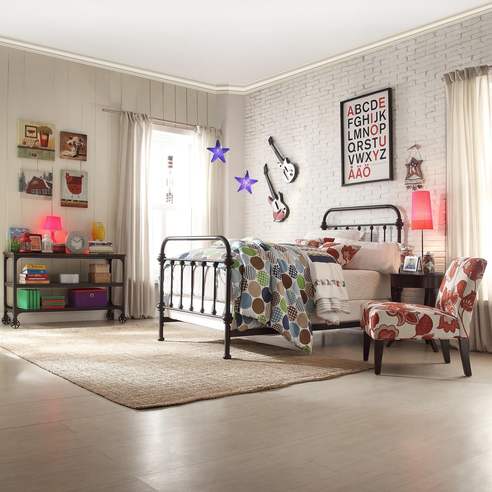 Thuis bed moderne metalen eenpersoonsbed/metalen eenpersoonsbed ...