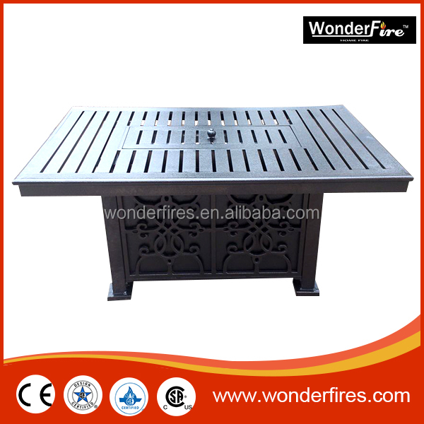 High End Rectangle Propane Backyard Fire Pit Outdoor Gas Firepits