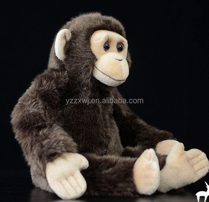 plush black moekey gorilla toy/zoo animals custom monkey cheap