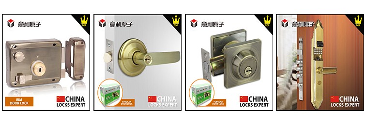 中国2016新しいレバーロック簡単にインストールセキュリティドアハンドルロック黄色青銅とアルミドアハンドル 問屋・仕入れ・卸・卸売り