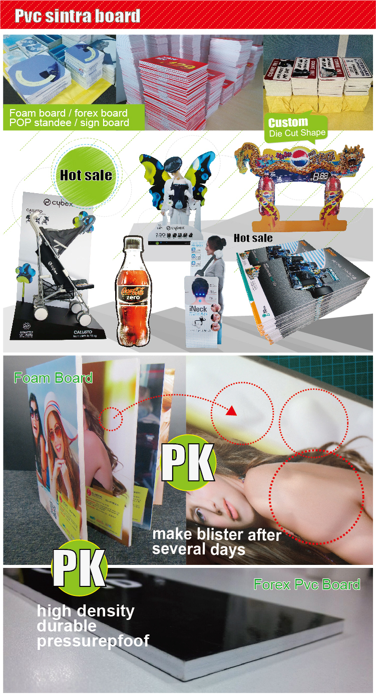 Pvc Foam Board Manufacturer Double Side Printed Self Adhesive Pvc Sheet with Die Cutting