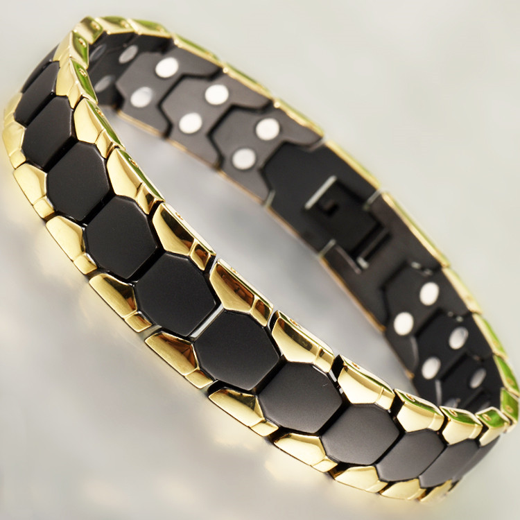 Ininox Mens Titanium Negative Ion Bracelet Germanium Titanium Sports