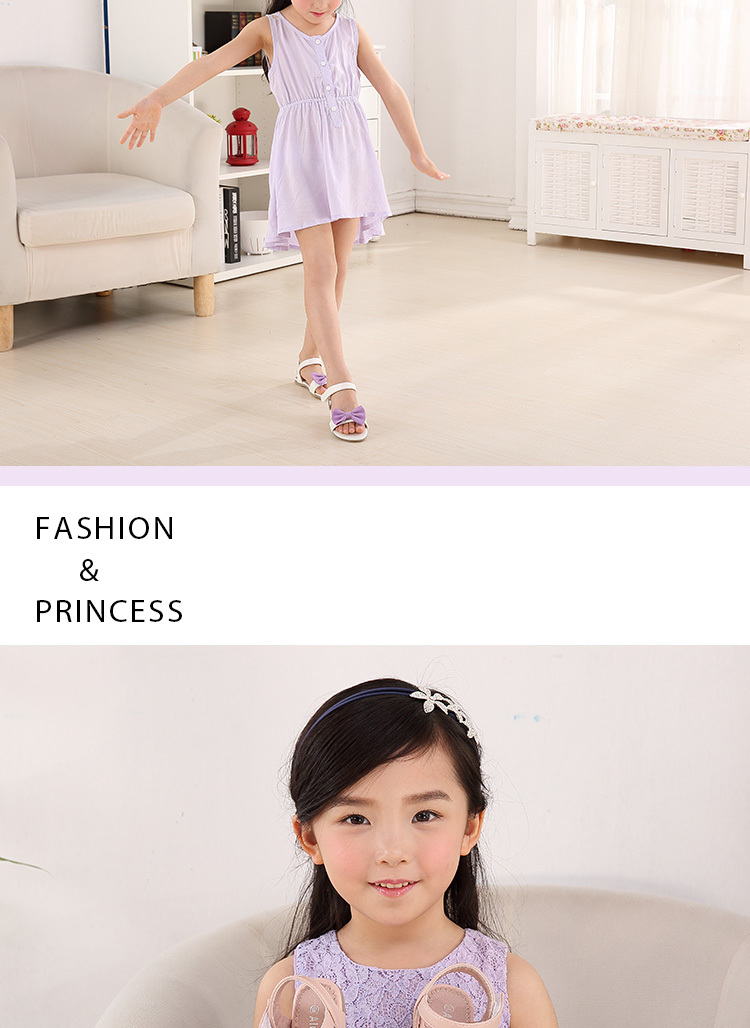 エレガント弓子供靴夏2015スタイリッシュなフラットサンダル用女の子p L05-71仕入れ・メーカー・工場