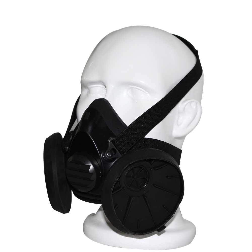 half face gas mask black