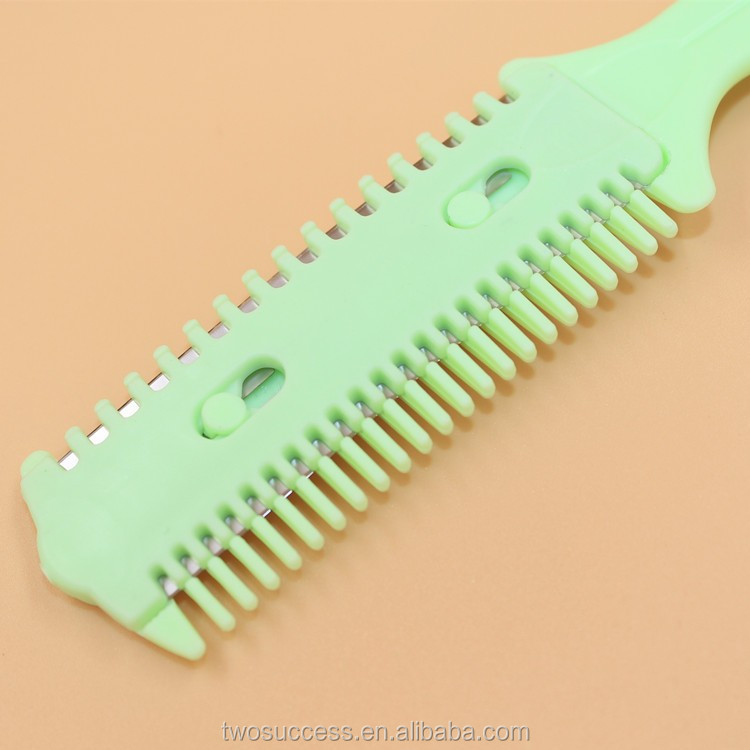 Hair Salon butterfly knife comb, Plastic Hair Combs, Salon Safe Hair Cut Trimmer Razor Comb .jpg