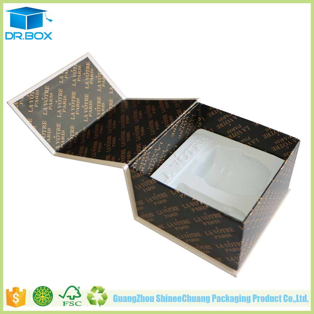 custom printed paper cosmetic bag set cream sample container box