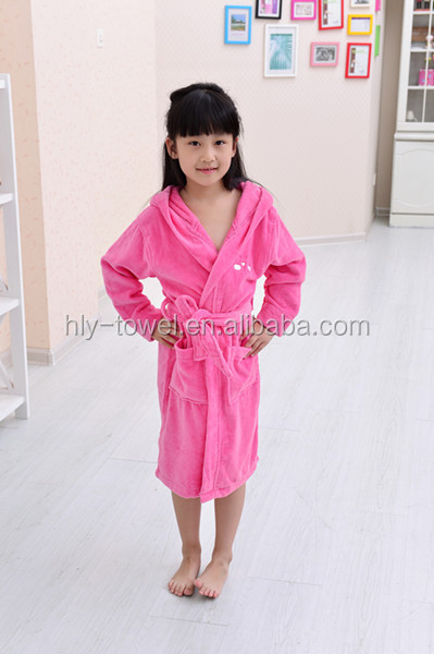 安いピンクプリントバスローブキッズ用バスローブの子供の浴衣仕入れ・メーカー・工場