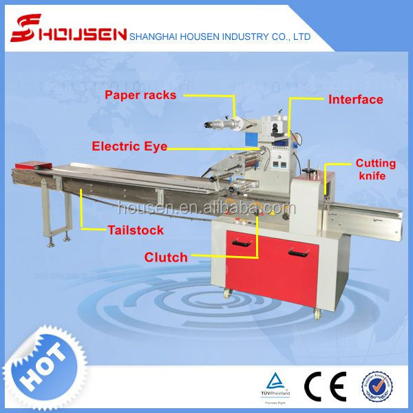 Automatic branded high quality chocolate bar flow packing machine for sale
