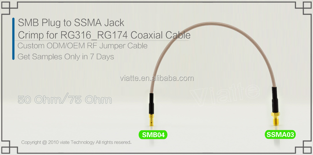 Smbプラグ/ssmaオスプラグ/rg316_rg174オス圧着用同軸ケーブルのコネクター仕入れ・メーカー・工場
