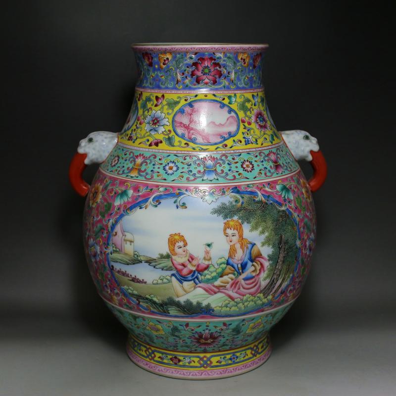 Chinese High Antique Reproduction Qing Dynasty Ceramic Porcelain