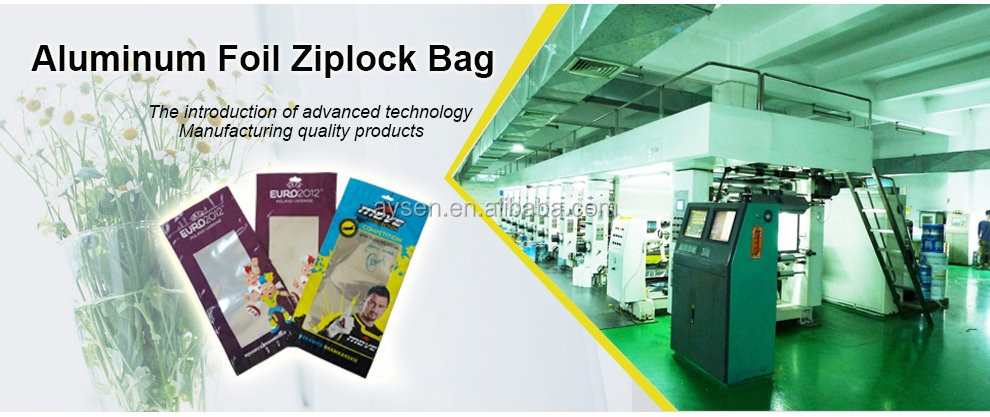 production printed stand up laminated aluminum foil bag