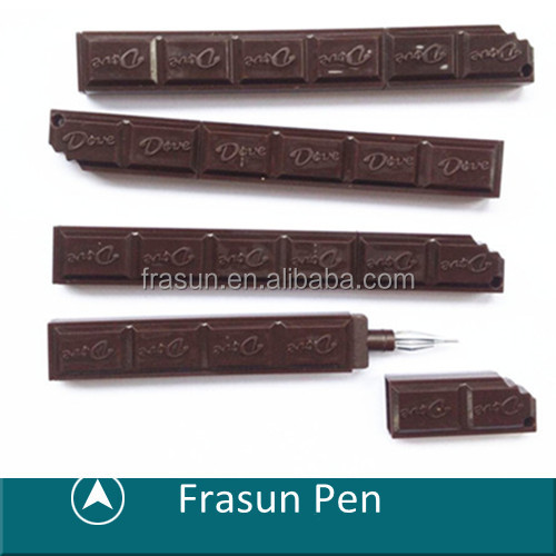 茶色のチョコレートペン/広告の食品ペン/針署名のペンのペン先問屋・仕入れ・卸・卸売り