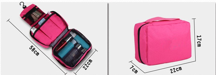 Promo portable folding travel toilet cosmetic bag